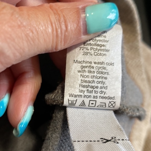 Madewell Sweater Herringbone Mockneck Sweatshirt Brown Cream Jersey Boxy Sz XS - Picture 9 of 10